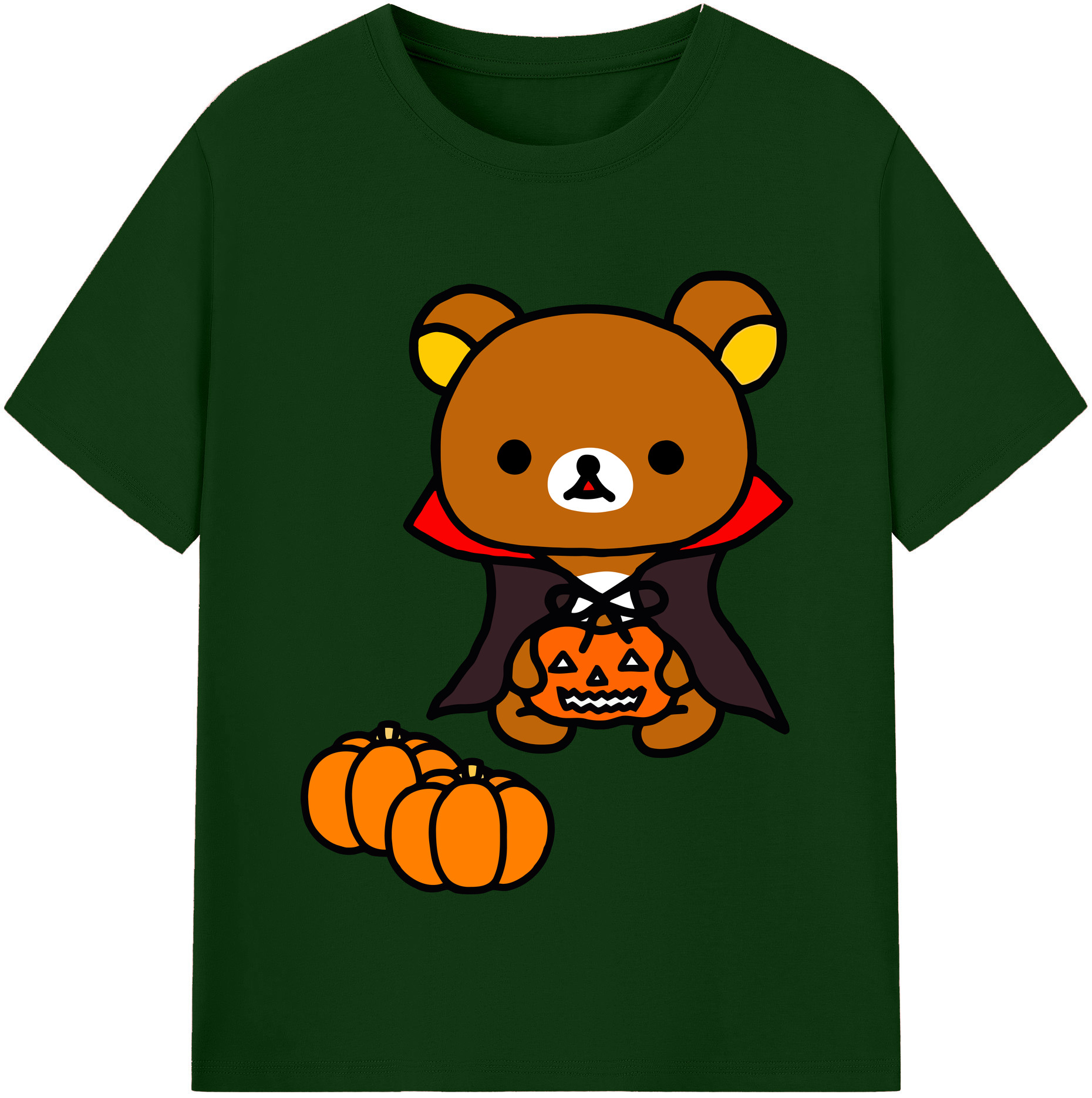 （画像用） リラックマ リラックマ キイロイトリ Rilakkuma Korilakkuma Kiiroitori 綿100％半袖Tシャツ（フロントプリント）